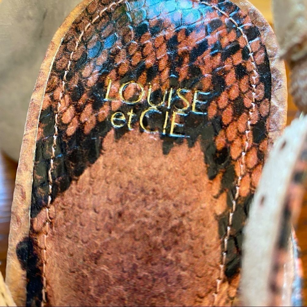NEW LOUISE ET CIE SNAKE SKIN NABILA STRAPPY SLING BACKS 8M - Picture 10 of 16